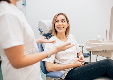 Patient asking dentist about oral conscious sedation