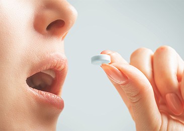Patient taking oral sedative