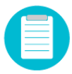 Paper on clipboard icon